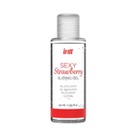 Черные трусики со стимулирующими бусинами и массажным гелем Sliding Gel Strawberry в комплекте