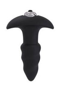 Черная анальная вибровтулка SINGLE SPEED LOVE ARROW PLUG - 9 см.