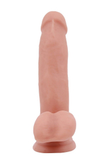 Телесный фаллоимитатор-реалистик dual density dildo - 18 см.