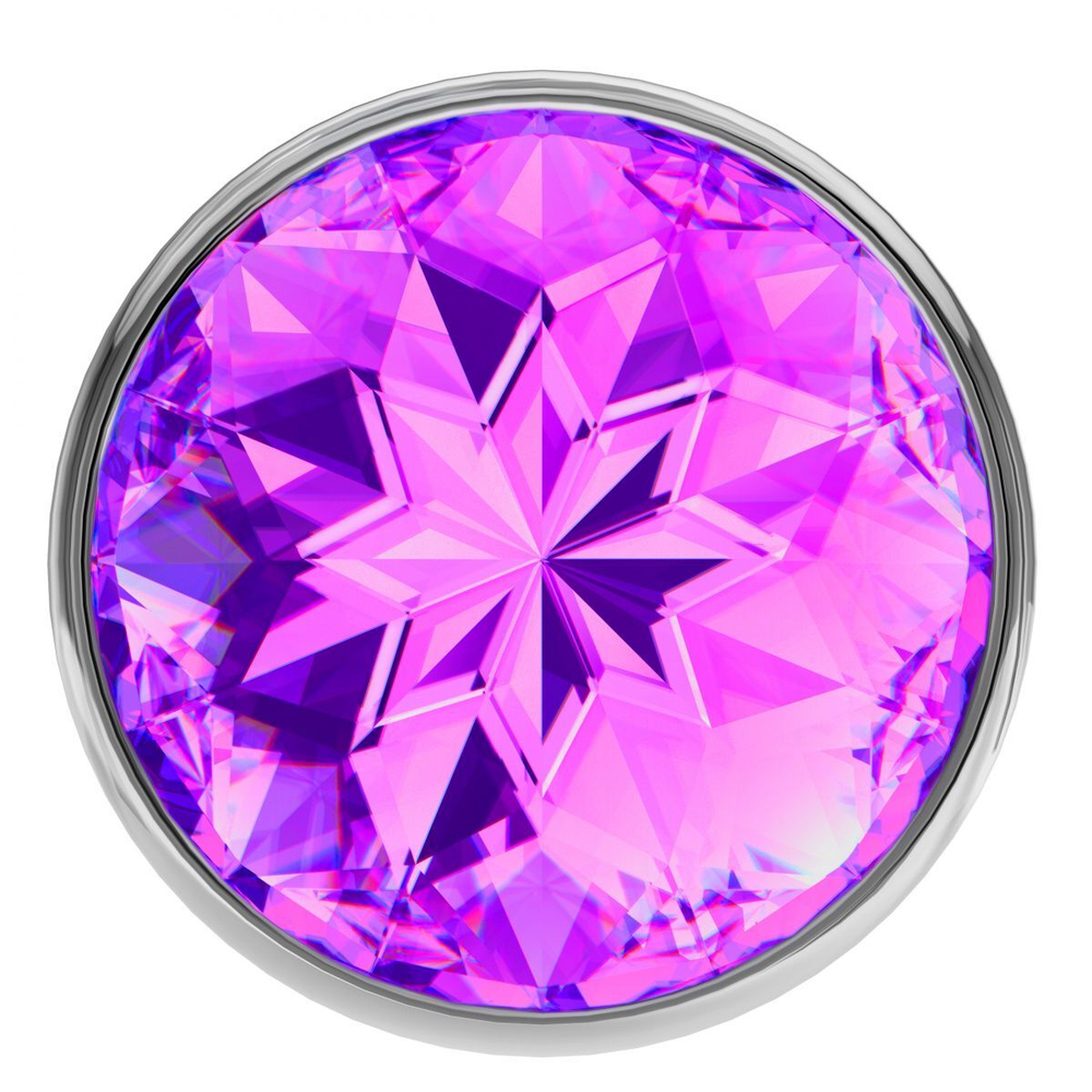 Металическая анальная пробка diamond sparkle с кристаллом