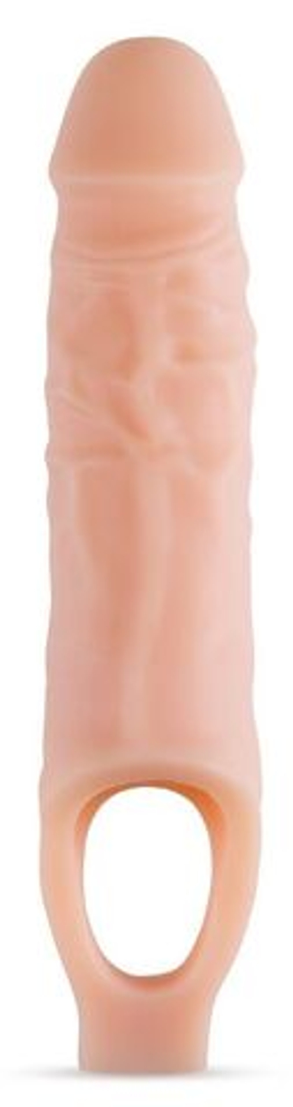 Телесный реалистичный фаллоудлинитель 9 inch silicone cock sheath penis extender - 22,86 см.