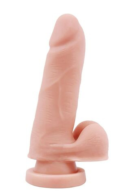 Телесный фаллоимитатор-реалистик dual density dildo - 14,5 см.
