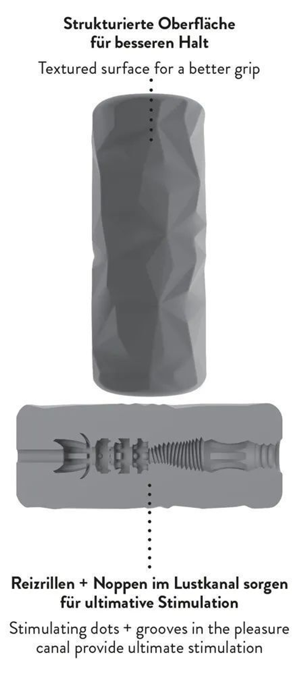 Серый мастурбатор squeezable masturbator 01