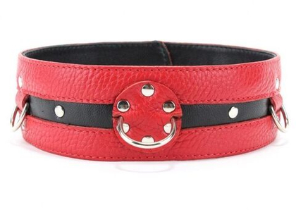 Кожаный ошейник увеличенного размера