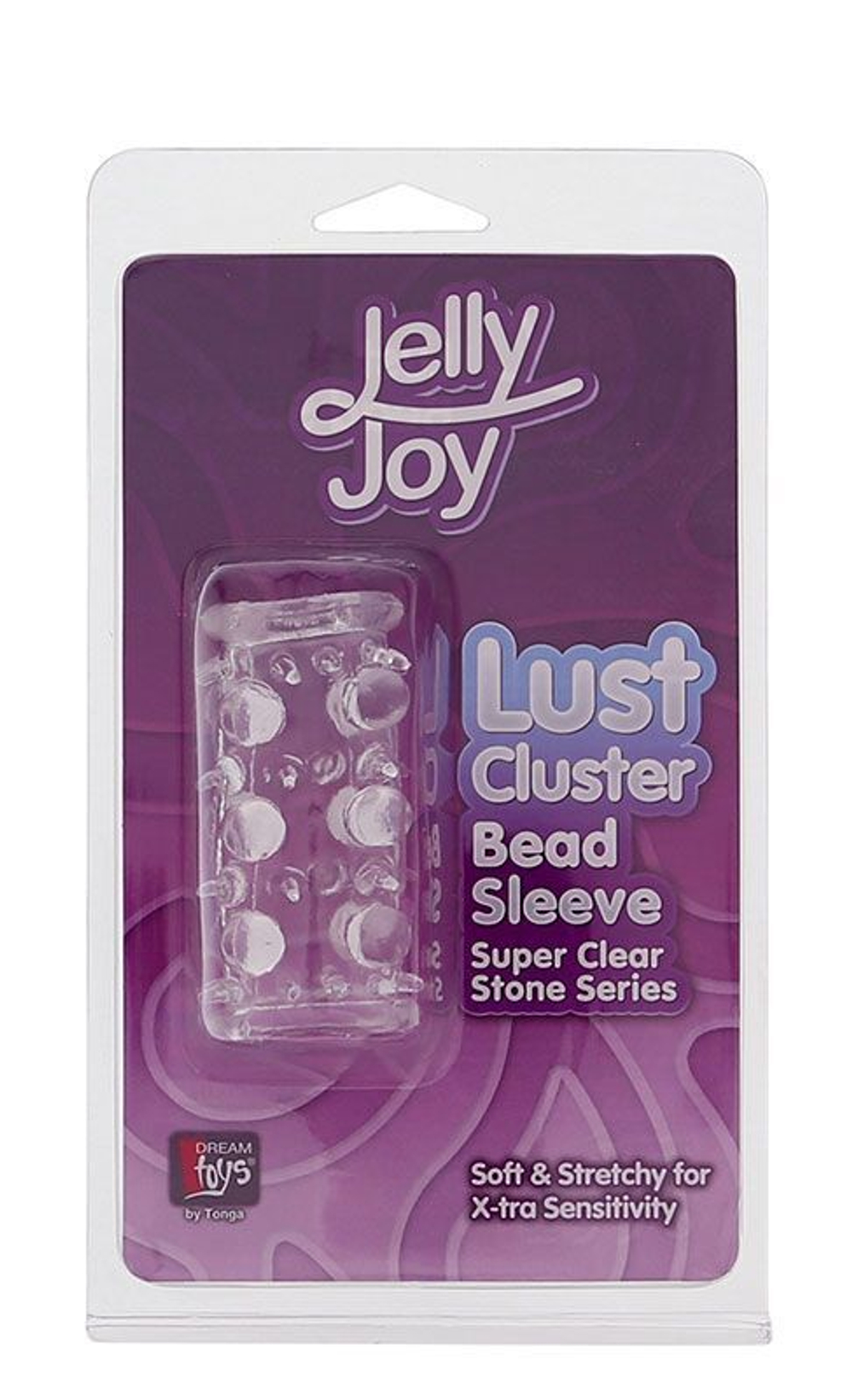 Насадка на пенис с шипами и бугорками jelly joy lust cluster clear