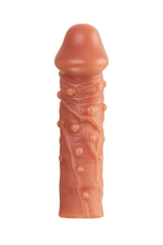 Насадка на фаллос с отверстием для мошонки cock sleeve 002 size l - 17,6 см.