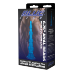Голубая анальная елочка на присоске anal beads with suction base
