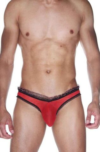 Мужские трусы-слипы с рюшами