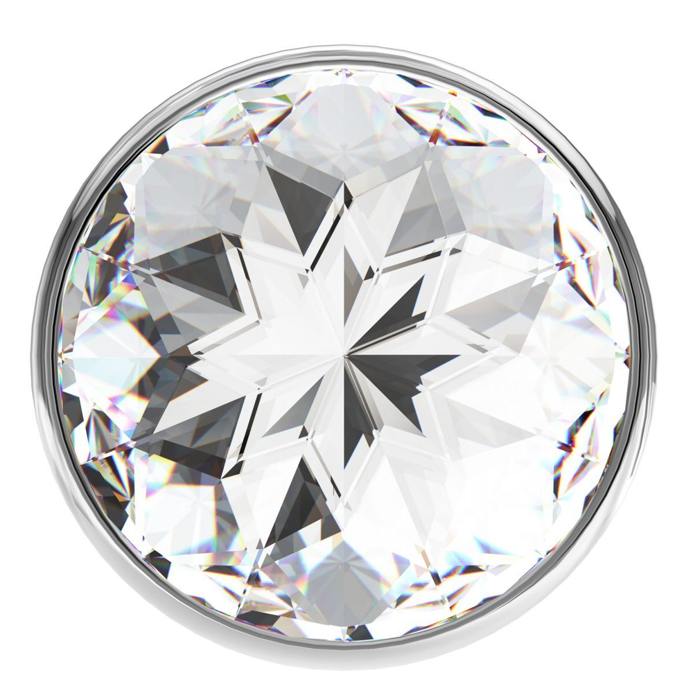 Металическая анальная пробка diamond sparkle с кристаллом