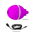 Лиловый двусторонний вибростимулятор клитора gemini ball