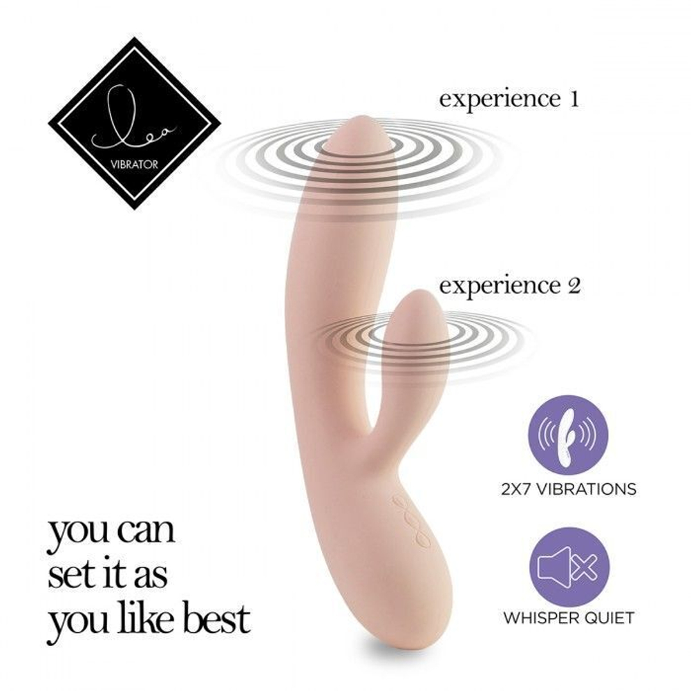 Вибратор-кролик Lea Rabbit Vibrator - 20,2 см.