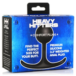 Черная анальная пробка с утяжелением premium silicone  weighted round plug