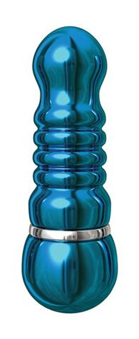 Голубой алюминиевый вибратор blue small - 7,5 см.