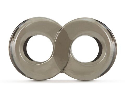 Дымчатое кольцо-восьмерка cock ring and ball strap