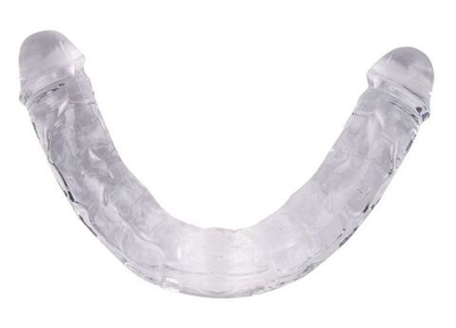 Прозрачный двусторонний фаллоимитатор eternity - 29,5 см.