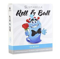 Стимулирующий презерватив-насадка roll & ball с ароматом