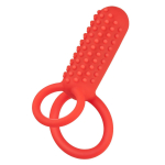 Красное эрекционное кольцо silicone rechargeable vertical dual enhancer