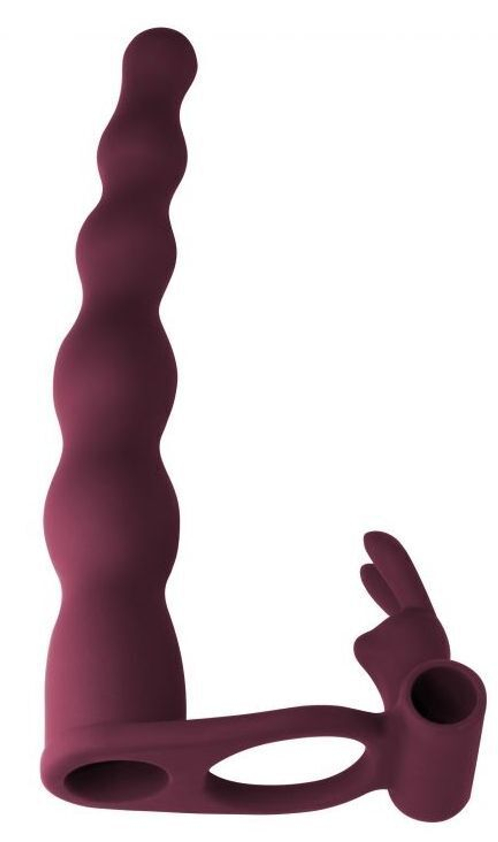Вибронасадка для двойного проникновения naughty bunny - 17 см.