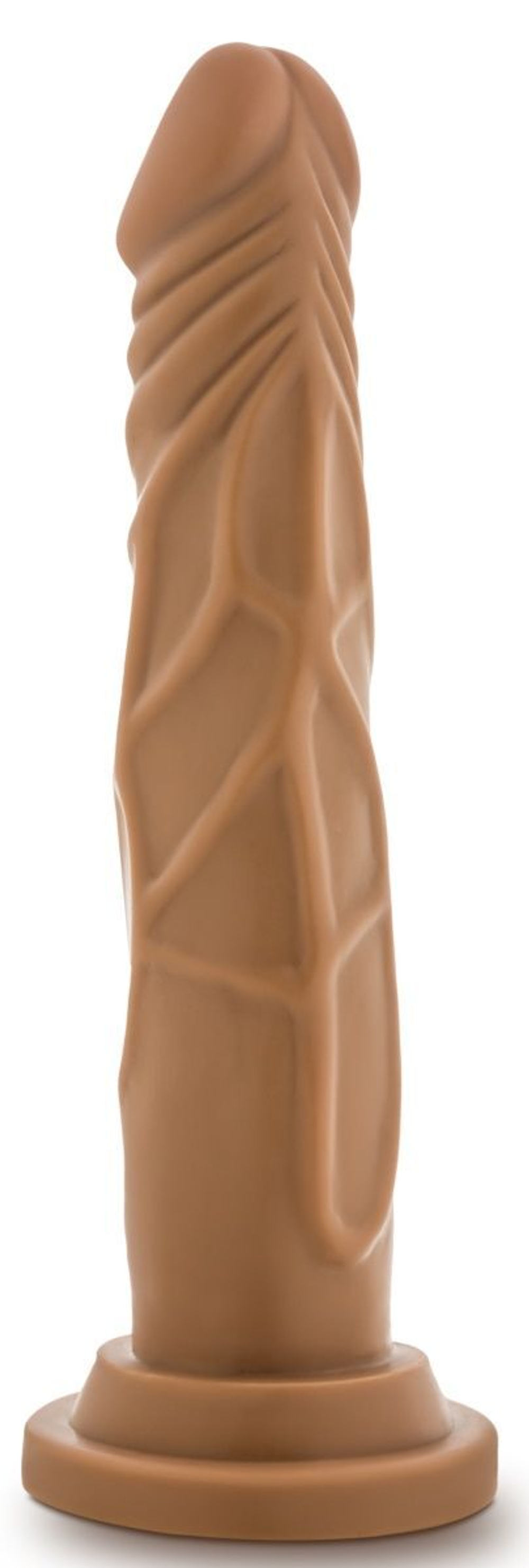 Кофейный фаллоимитатор без мошонки dr. skin realistic cock basic 7.5 - 19 см.