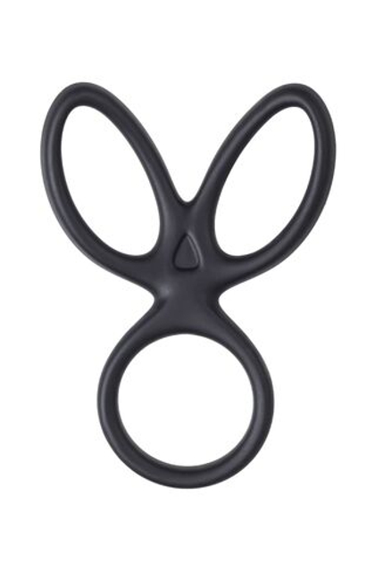 Черное тройное кольцо на пенис Kraken