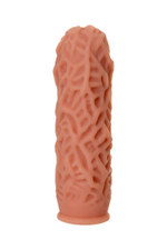 Насадка на фаллос с рельефными складочками extreme sleeve 012 m-size - 14,7 см.
