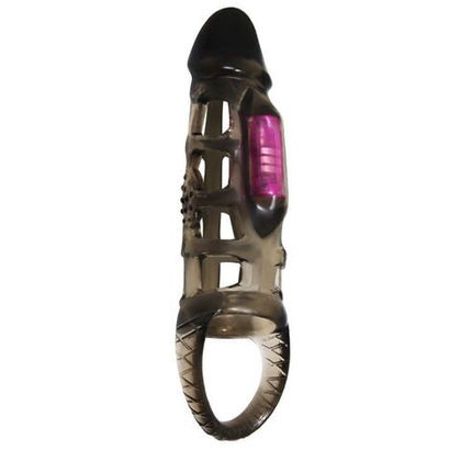 Дымчатая вибронасадка на пенис с подхватом harrison - 18 см.