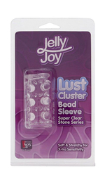 Насадка на пенис с шипами и бугорками jelly joy lust cluster clear