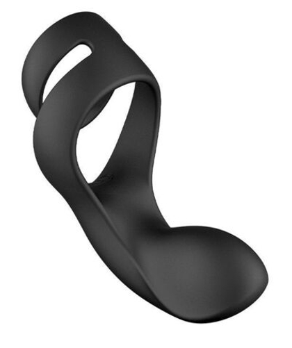 Черное эрекционное кольцо benedict для стимуляции промежности