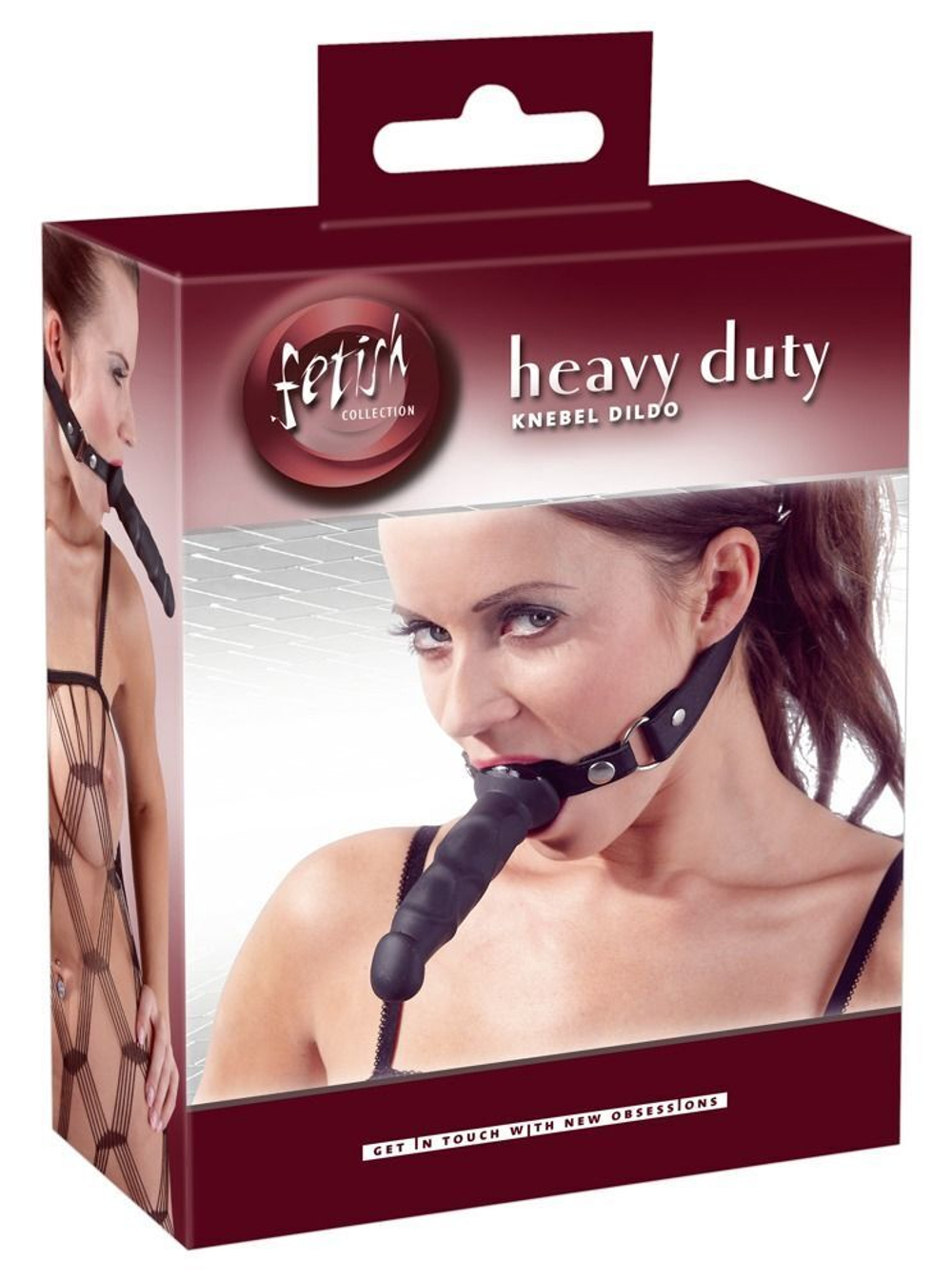 Кляп с наружным фаллоимитатором knebel mit dildo