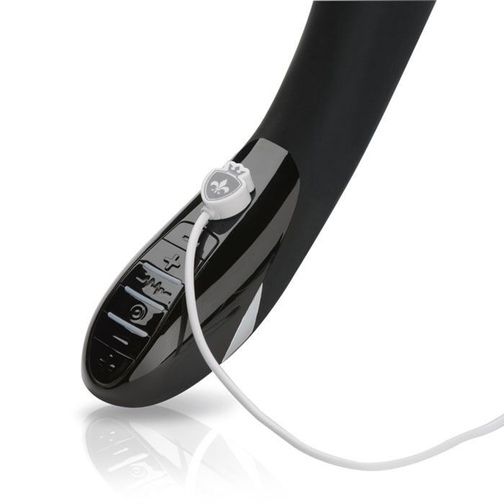 Черный вибратор с миостимуляцией mystim electric eric black edition - 27 см.