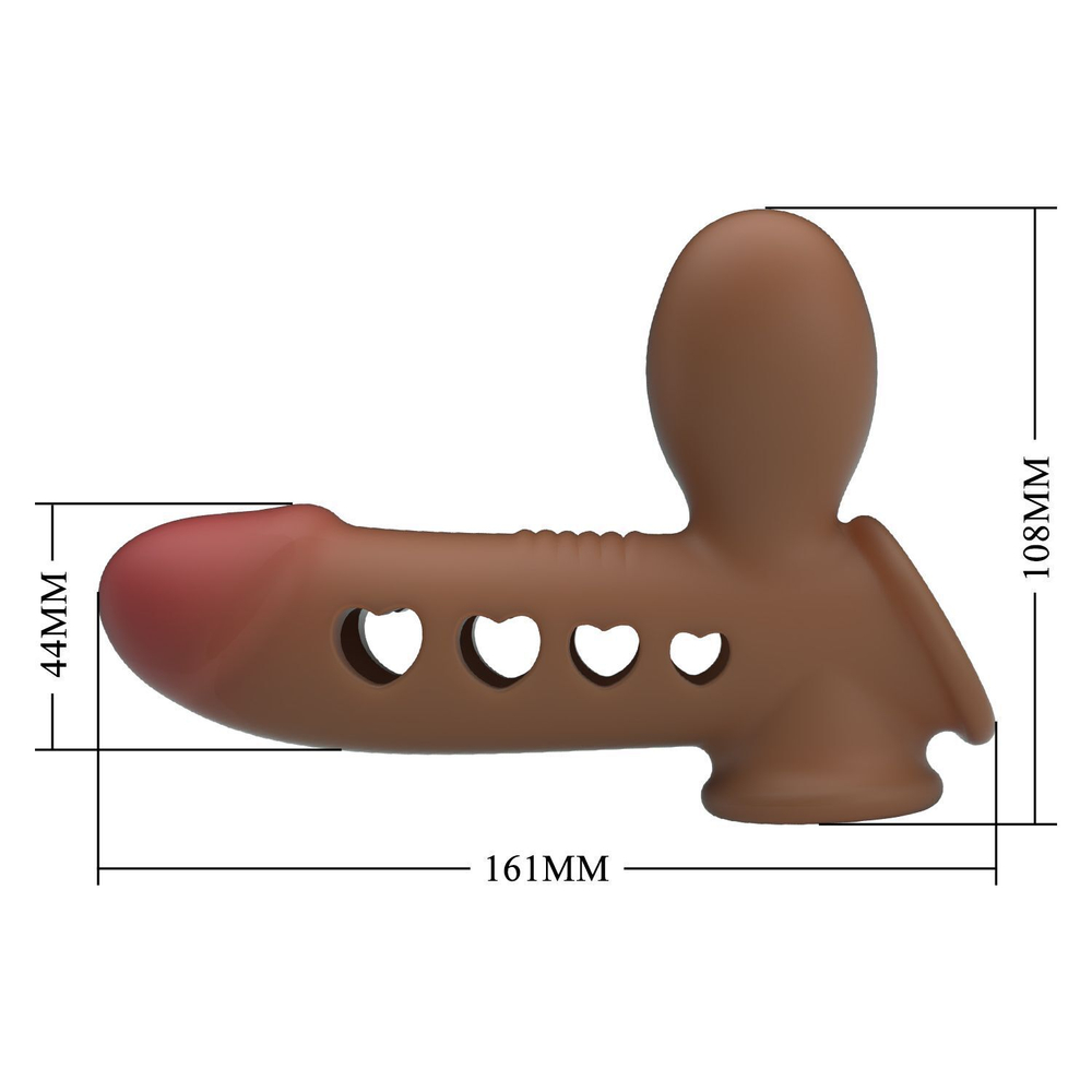 Насадка на пенис с эффектом расширения tyronn - 16,1 см.