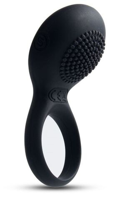 Чёрное перезаряжаемое эрекционное виброкольцо tyler