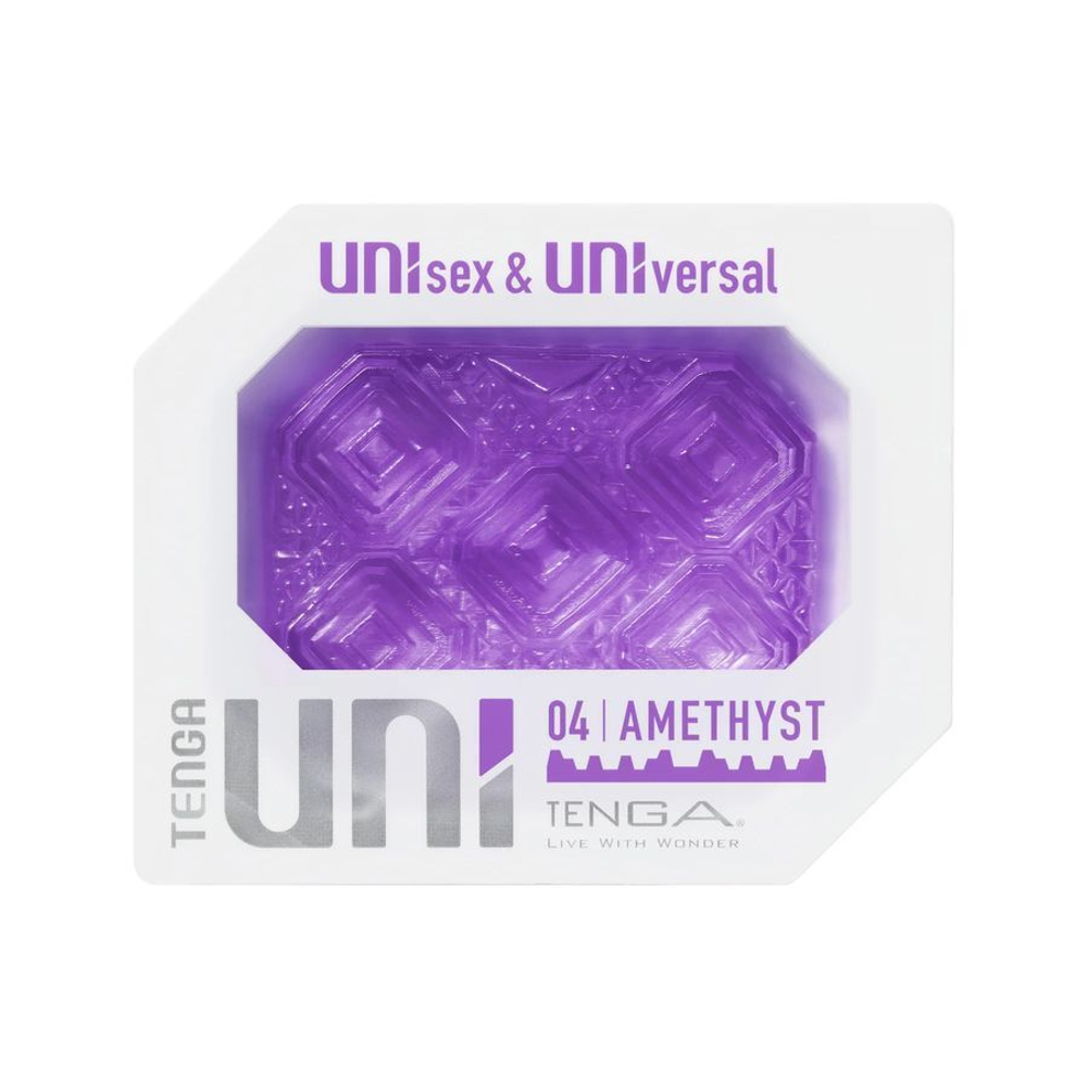 Фиолетовый мастурбатор-стимулятор tenga uni amethyst