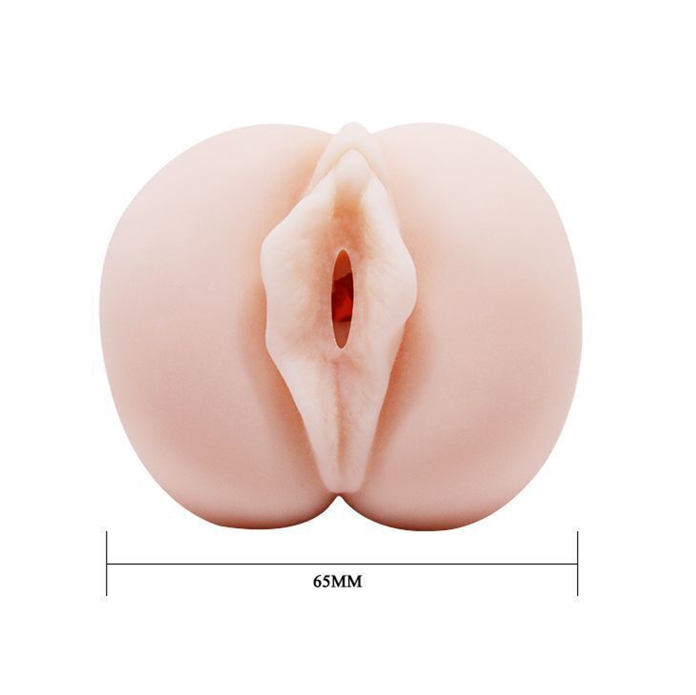Реалистичный мягкий мастурбатор с эффектом смазки Sensual-Lux.