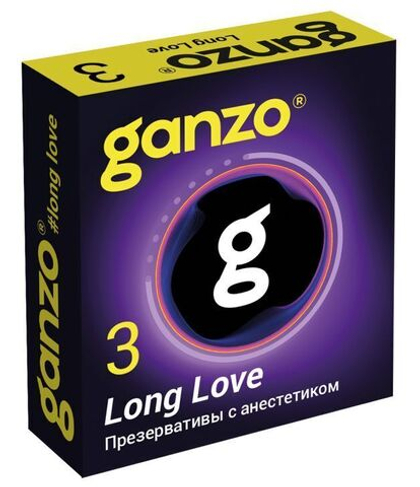 Презервативы с анестетиком для продления удовольствия Ganzo Long Love