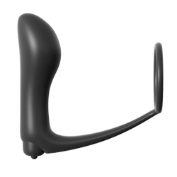 Анальная пробка с вибрацией с эрекционным кольцом ass-gasm cockring vibrating plug