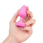 Анальный плаг с кристаллом-сердцем Vibrating Heart Shape Jewel Plug