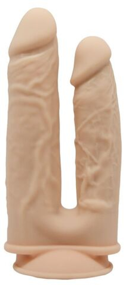 Телесный анально-вагинальный вибромассажер Model 1