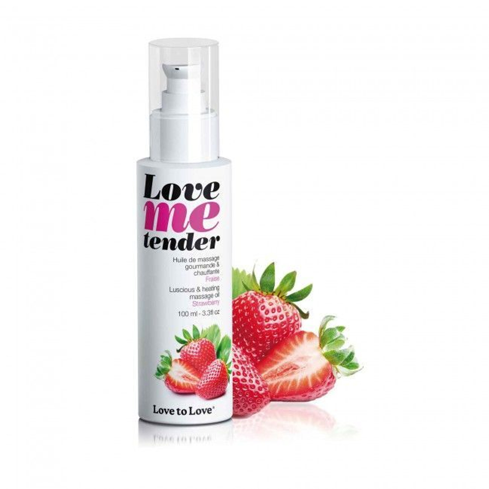 Съедобное согревающее массажное масло love me tender с ароматом