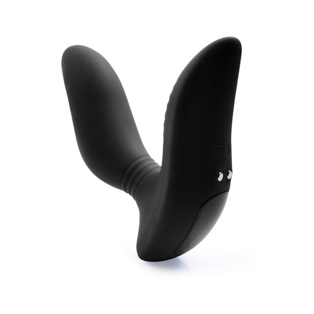 Черный вибромассажер простаты 3,5’’ curve p-spot massager - 12 см.