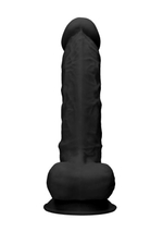 Черный фаллоимитатор realistic cock with scrotum