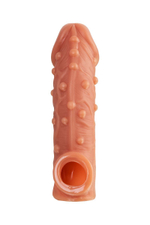 Насадка на фаллос с отверстием для мошонки cock sleeve 002 size l - 17,6 см.