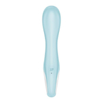 Голубой вибромассажер Air Pump Vibrator 5+ - 21 см.