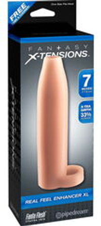 Телесная насадка Real Feel Enhancer XL - 17 см.