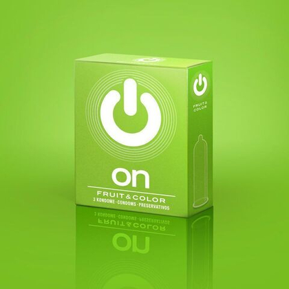 Цветные ароматизированные презервативы ON) Fruit & Color