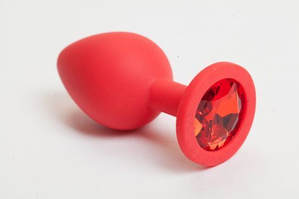 Силиконовая пробка со стразом - 9,5 см.