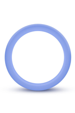 Голубое люминесцентное кольцо silicone glo cock ring