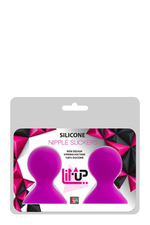 Ярко-розовые помпы для сосков lit-up nipple suckers large pink