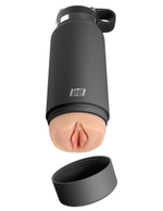Серый мастурбатор в виде бутылки f*ck flask