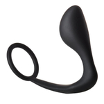 Черное эрекционное кольцо с анальной пробкой anal plug with cockring